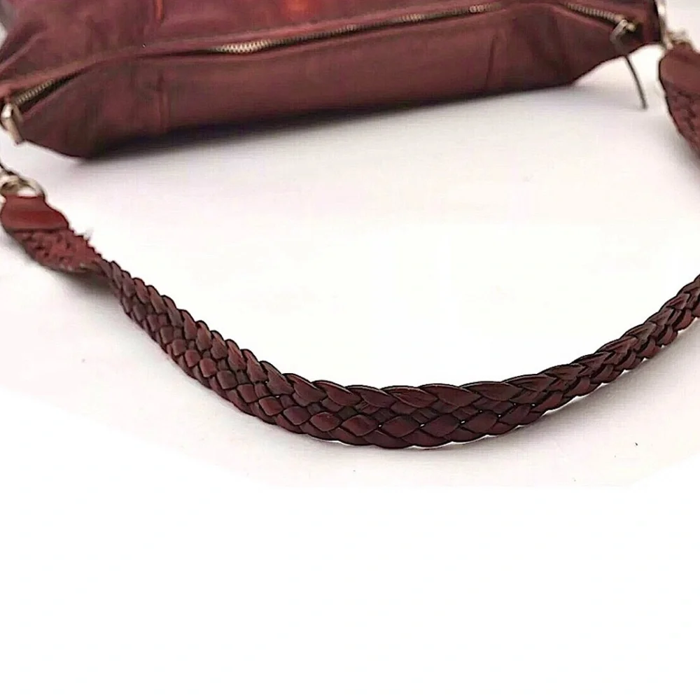 GUCCI Supreme Wine Leather Oversized Messenger Top Zip Bag With: DUST BAG